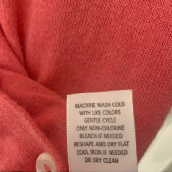 Coral J. Jill Button Up Cardigan Medium Petite with pockets - Picture 2 of 8